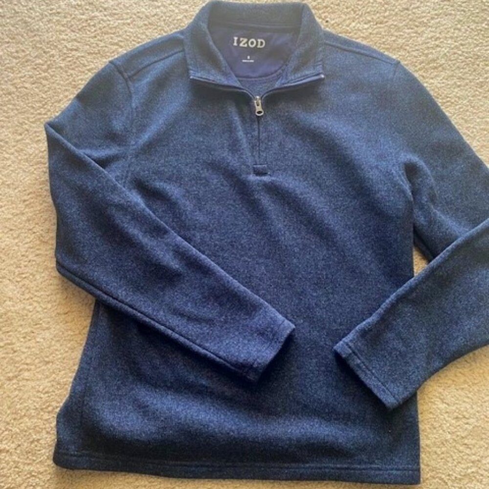Navy Blue XL young men's Izod half-zip sweater